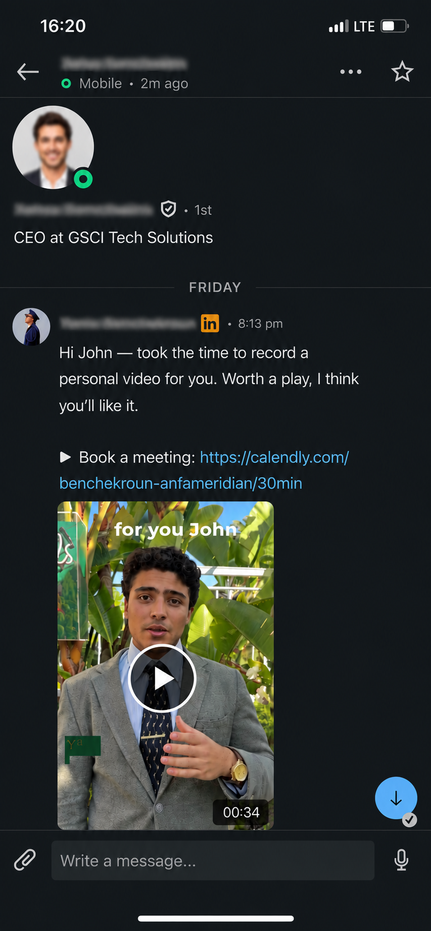 LinkedIn mockup