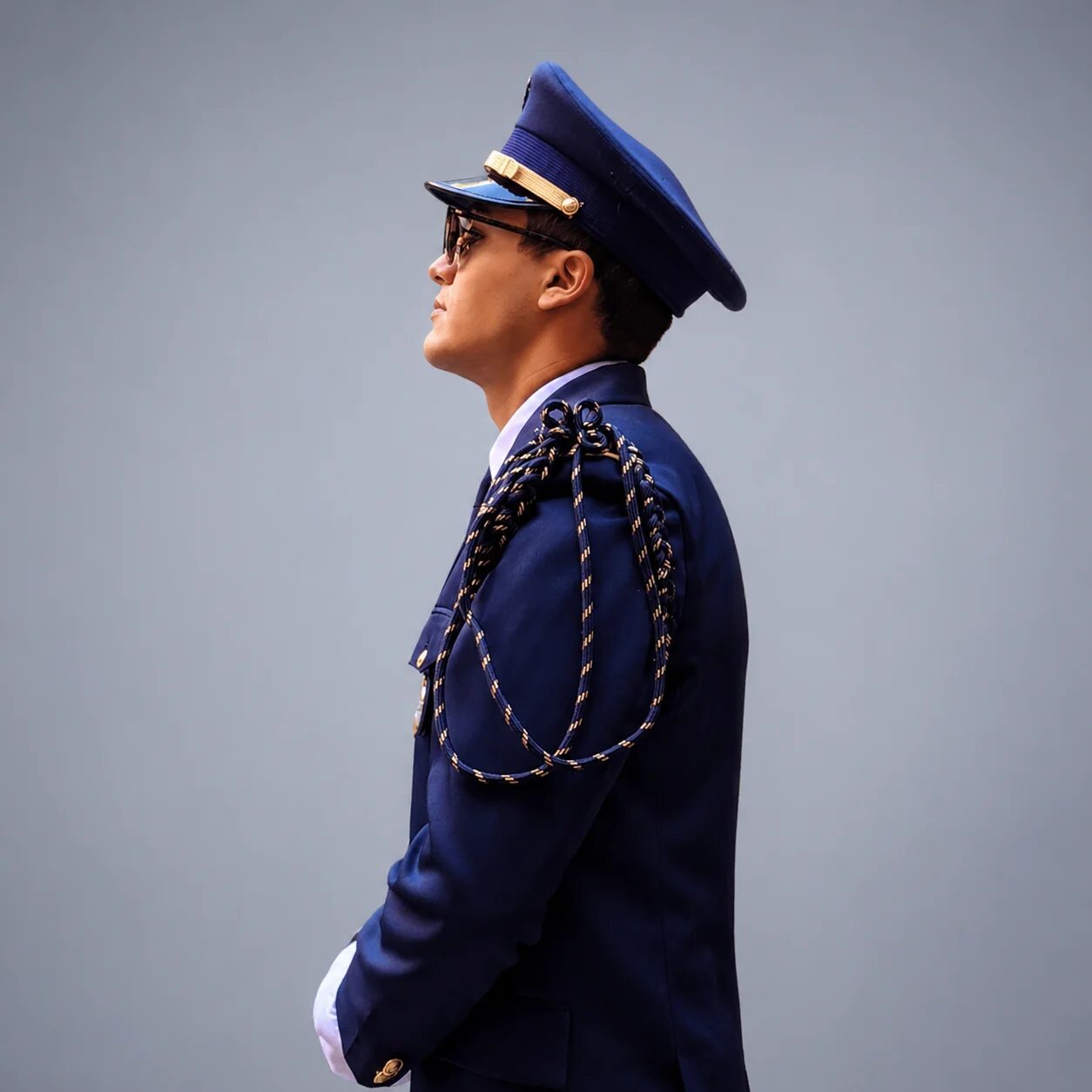 Yanis Benchekroun in Royal Moroccan Air Force uniform