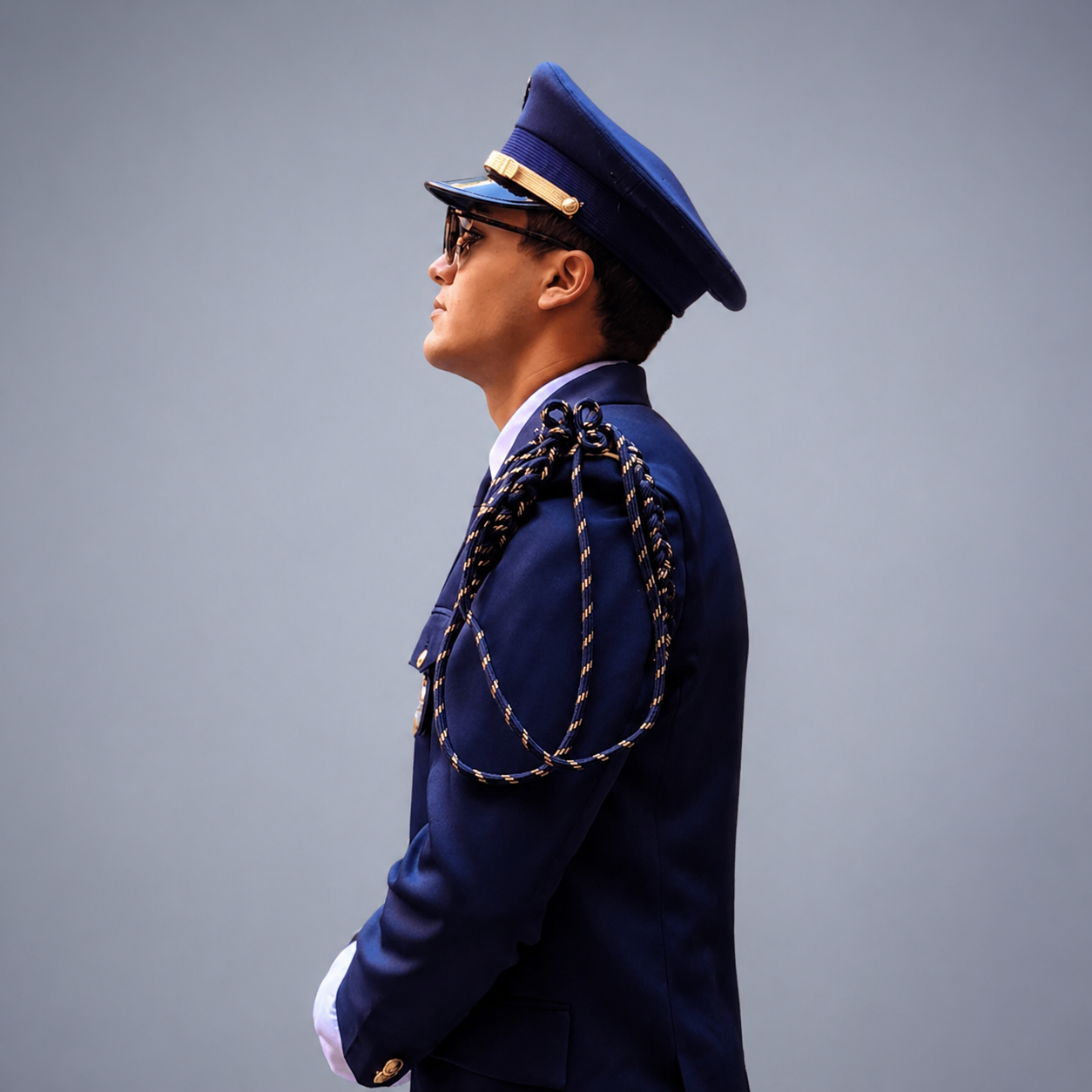 Yanis Benchekroun in Royal Moroccan Air Force uniform